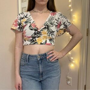 H&M Floral Cropped Top